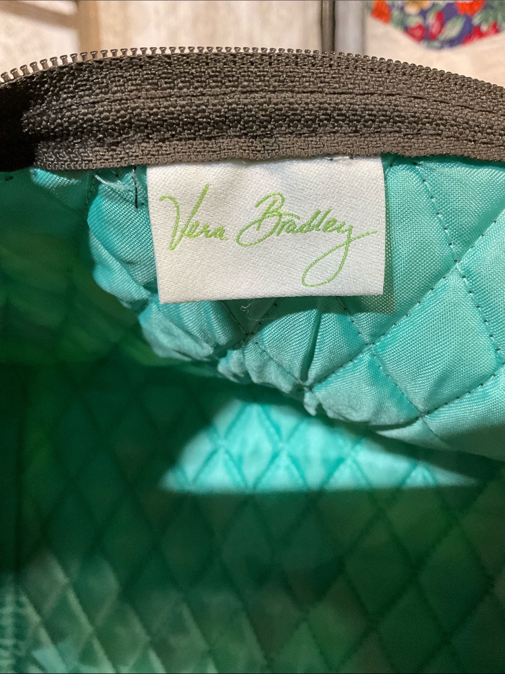 Vera Bradley Floral Quilted Travel Bag in Brown, Turquoise, Lime, Orange, Pink - Picture 4 of 5